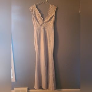 Formal dress, light gray